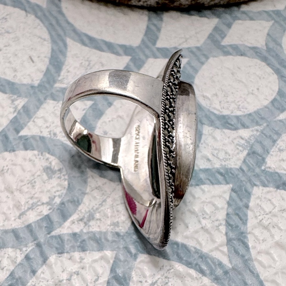 925 Silver And Turquoise Statement Ring - image 3